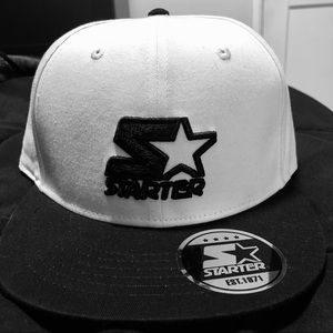 White Starter Snap-back hat